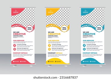 Modelo de diseño de pancartas de aumento de color corporativo de vectores