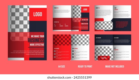 Diseño de plantilla de folleto de perfil de empresa corporativa vectorial