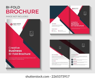 Vector corporate company profile business bifold brochure design and creative Modern Trendy cover layout concept A4 Format