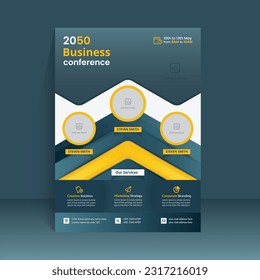 Vector corporate conference brochure design