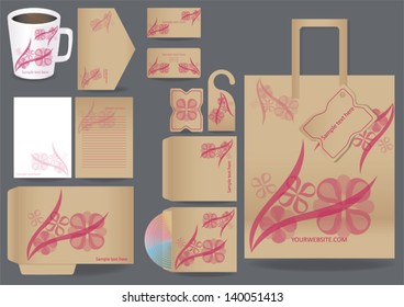 Vector corporate design for artwork business set