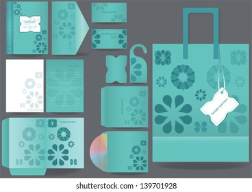 Vector corporate design for bookstore and gift shop