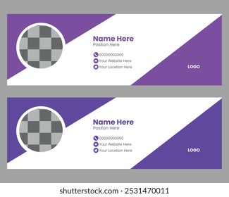 Vector corporate email signature template