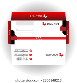 Vector corporate envelope design template.
