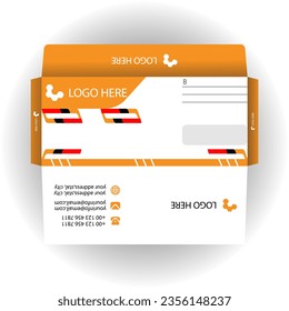 Vector corporate envelope design template.
