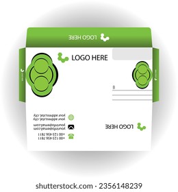 Vector corporate envelope design template.
