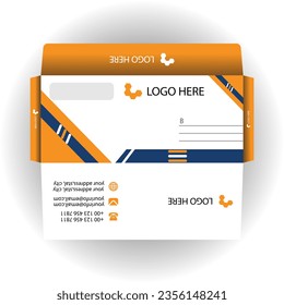 Vector corporate envelope design template.
