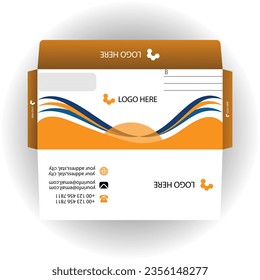 Vector corporate envelope design template.
