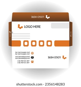 Vector corporate envelope design template.
