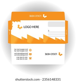 Vector corporate envelope design template.

