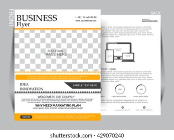 Vector corporate flyer for print and publishing.
