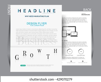 Vector corporate flyer for print and publishing.
