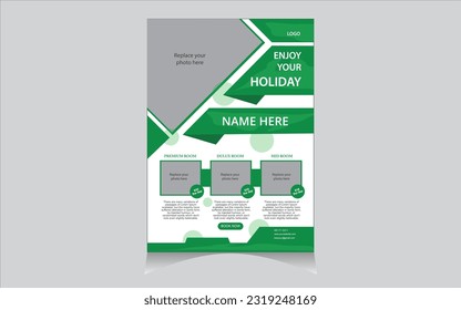Vector Corporate Hotel or Resort Flyer Template 