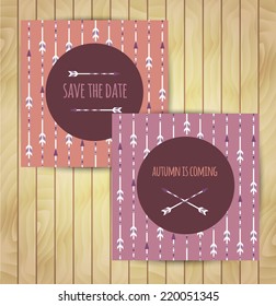 vector corporate identity, arrow pattern. Abstract colorful backdrop.Geometric banner design template. Brand, visualization, corporate business set. wood texture