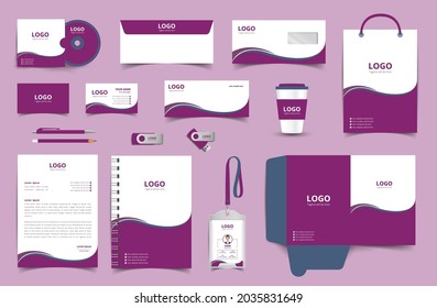 Plantilla de diseño de identidad corporativa de vectores. Diseño de diseño de diseño en paquete completo. eps10