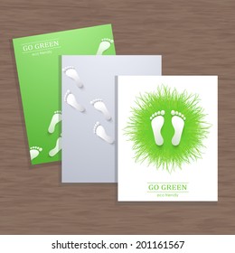 Vector corporate identity, eco design. Geometric banner design template. Brand, visualization, corporate identity business set