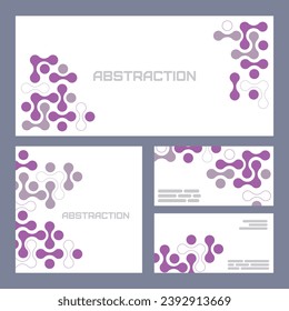 Vector corporate identity layout with abstract futuristic shapes on a white background. Business, technology, communications. Biology and chemistry.