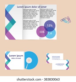 Vector corporate identity mock up. Branding design.