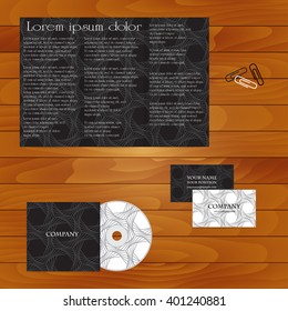Vector corporate identity mock up. Branding design. Plexus. Abstraction.