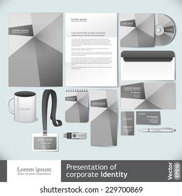 Vector corporate identity, stationery template