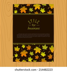 Vector corporate identity template with autumn leafs. Eps10