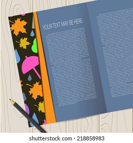 Vector  corporate identity template with autumn. Eps10