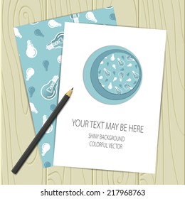 Vector corporate identity template with bulb elements. Eps10