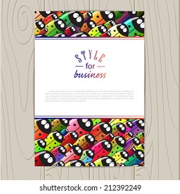 Vector corporate identity template. Business card, disc, document, tag. Eps10