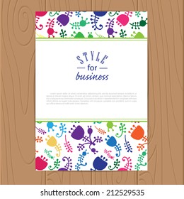 Vector corporate identity template. Business card, disc, document, tag. Eps10