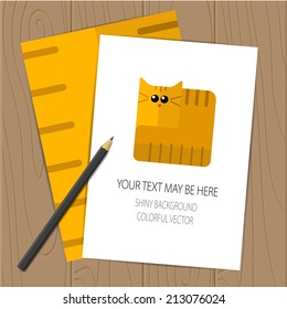 Vector corporate identity template with cat. Eps10