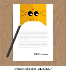 Vector corporate identity template with cat. Eps10