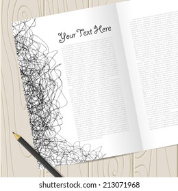 Vector corporate identity template with  chaotic doodles. Eps10