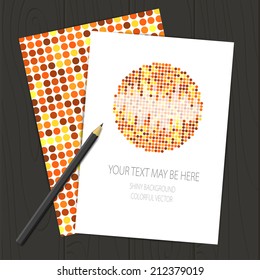 Vector corporate identity template with circle mosaic elements. Eps10