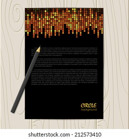 Vector corporate identity template with circle mosaic elements. Eps10