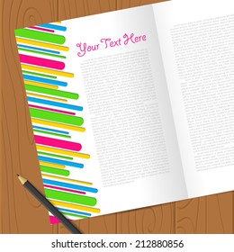 Vector corporate identity template with color stripes. Eps10