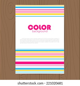 Vector corporate identity template with color stripes. Eps10