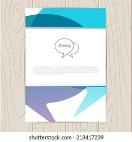 Vector corporate identity template with dialog elements. Eps10