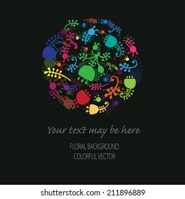 Vector corporate identity template with floral elements.Eps10