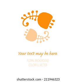 Vector corporate identity template with floral elements.Eps10