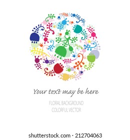 Vector corporate identity template with floral elements.Eps10
