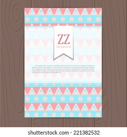 Vector corporate identity template with geometric elements. Eps10