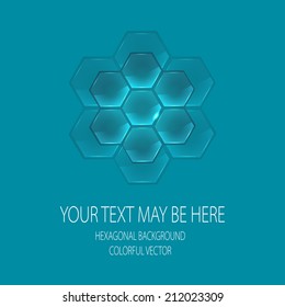 Vector corporate identity template with hexagonal elements. Eps10