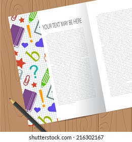 Vector corporate identity template with school elements. Eps10