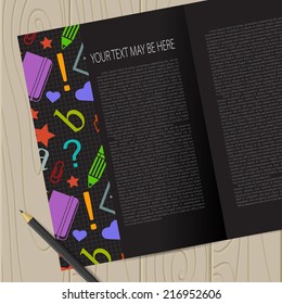 Vector corporate identity template with school elements. Eps10