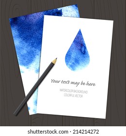 Vector corporate identity template with watercolor elements. Eps10