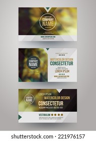 Vector Corporate identity templates with blurred abstract background