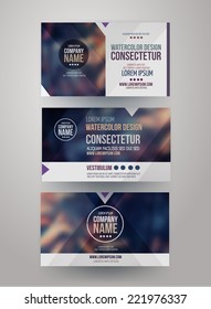 Vector Corporate identity templates and blurred abstract background
