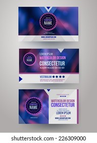 Vector Corporate identity templates with blurred abstract background