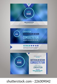 Vector Corporate identity templates with blurred abstract background
