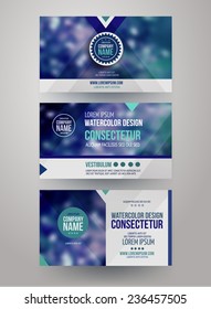 Vector Corporate identity templates with blurred abstract background
